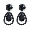 Women's Alloy Drop Shaped Geometric Style Diamond Earrings For Autumn And Winter