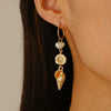 Women's Alloy Earrings With Marine Elements Starfish And Conch Animal Zodiac Style Electroplated