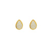 Women's Alloy Electroplated Cat's Eye Stone Drop Shape Earrings Light Luxury Minimalist Style