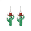 Women's Alloy Electroplated Christmas Earrings With Cartoon Characters And Geometric Patterns