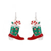 Women's Alloy Electroplated Christmas Earrings With Cartoon Characters And Geometric Patterns