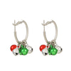 Women's Alloy Electroplated Christmas Earrings With Cartoon Characters And Geometric Patterns
