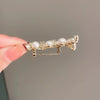Women's Alloy Electroplated Pearl Meniscus Brooch Highend Simple Versatile Suit Corsage Antilight Pin Accessories