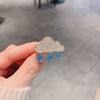 Women's Alloy Electroplating Cloud Water Drop Cute Brooch Accessories