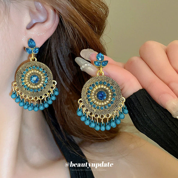 Women's Alloy Electroplating Drop Shape Tassel Earrings