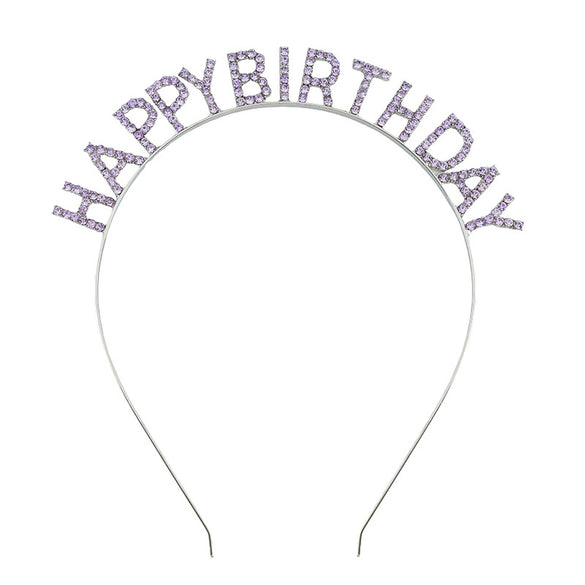 Women's Alloy Fashion Electroplated Birthday Party Headband With Letters