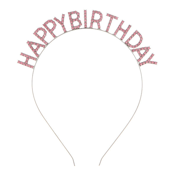 Women's Alloy Fashion Electroplated Birthday Party Headband With Letters