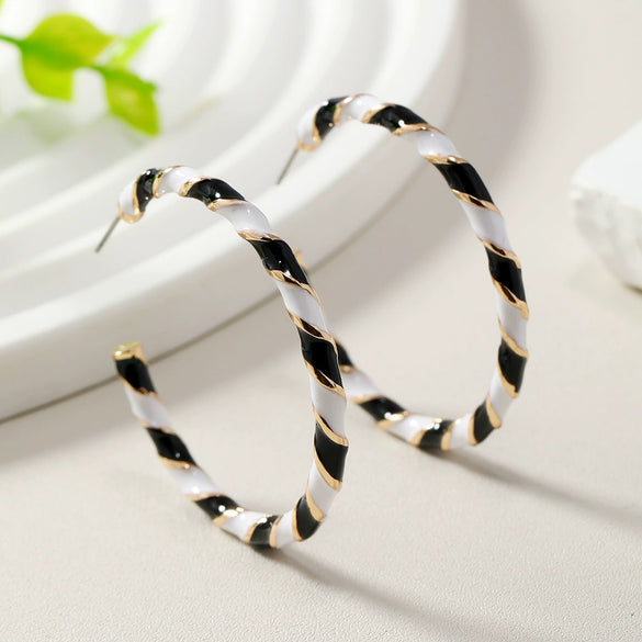Women's Alloy Fashion Geometric Ushaped Big Ring Earrings