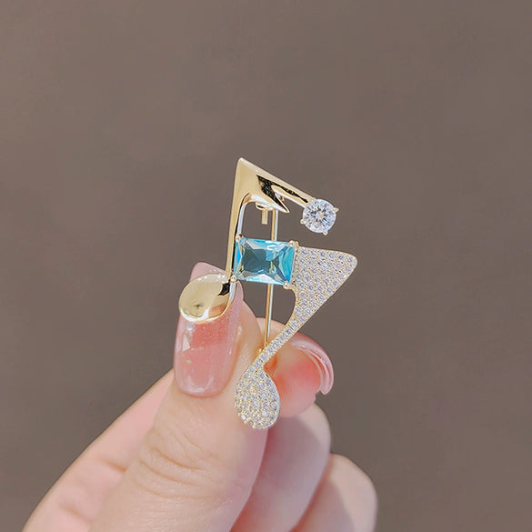 Women's Alloy Fashion Note Brooch Natural Style Electroplating Allmatch Accessories