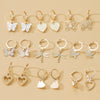 Women's Alloy Fashion Popular Butterfly Love Heart Earrings Jewelry With Electroplating