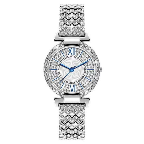 Women's Alloy Fashion Quartz Bracelet Watch With Round Dial And Stainless Steel Clasp