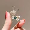 Women's Alloy Fawn Brooch Electroplated Luxury Allmatch Pin Clothes Accessory