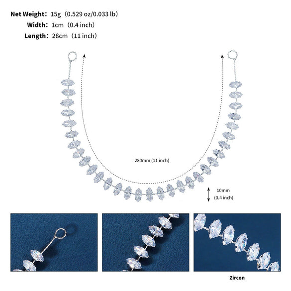 Women's Alloy Floral Rhinestone Bridal Hair Band Thin Flower Headdress Hair Accessory For Photography