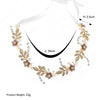 Women's Alloy Floral Rhinestone Bridal Hair Band Thin Flower Headdress Hair Accessory For Photography