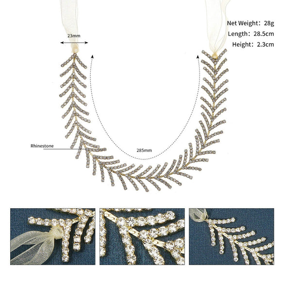 Women's Alloy Floral Rhinestone Bridal Hair Band Thin Flower Headdress Hair Accessory For Photography