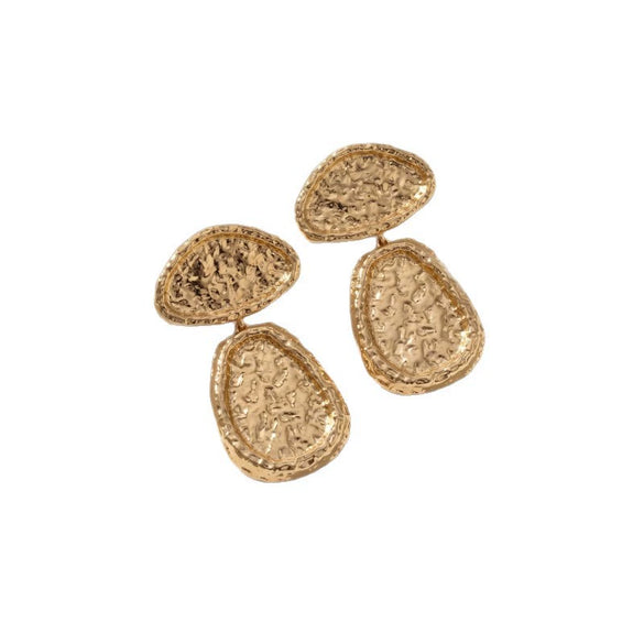 Women's Alloy Flower And Heart Geometric Stud Earrings With Electroplated Finish Exaggerated Statement Style Wholesale