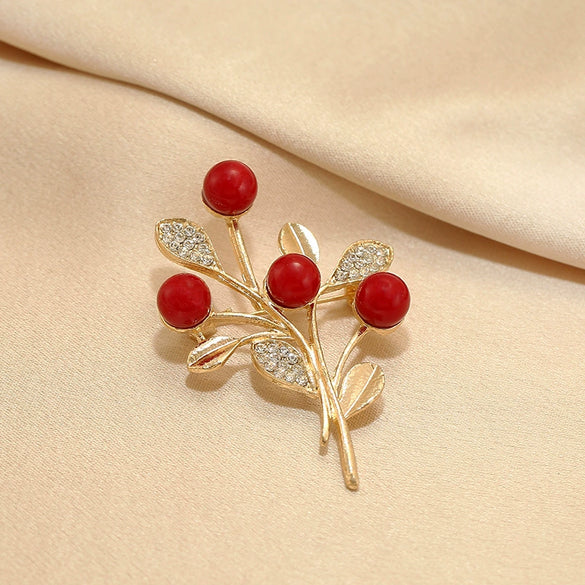 Women's Alloy Flower Brooch With Electroplating Design