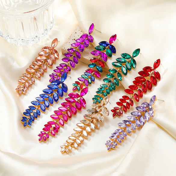 Women's Alloy Flower Diamond Earrings