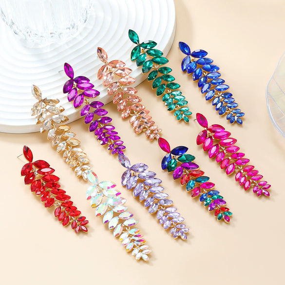 Women's Alloy Flower Diamond Earrings