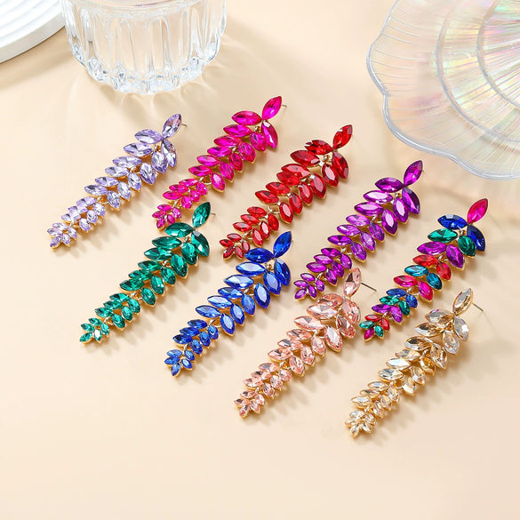 Women's Alloy Flower Diamond Earrings