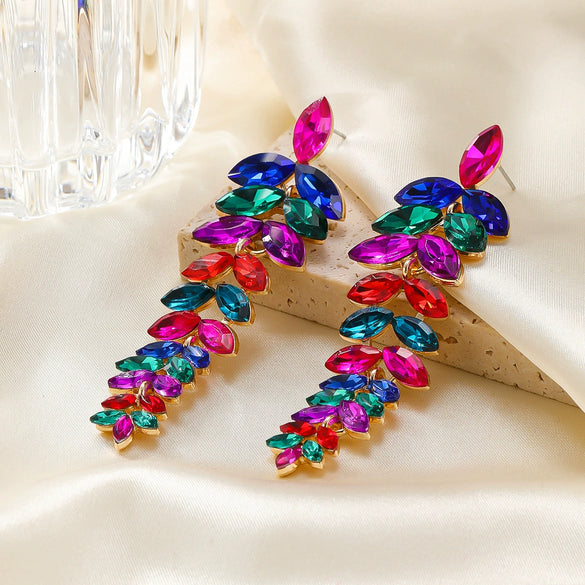 Women's Alloy Flower Diamond Earrings