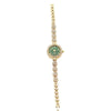 Women's Alloy Flower Diamondencrusted Leisure Round Dial Bracelet Watch