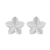 Women's Alloy Flower Earrings With Electroplating Treatment