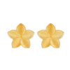 Women's Alloy Flower Earrings With Electroplating Treatment