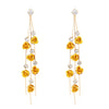 Women's Alloy Flower Geometric Diamond Earrings