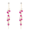 Women's Alloy Flower Geometric Diamond Earrings