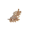 Women's Alloy Flower Leaf Diamond Encrusted Electroplated Brooch Accessories