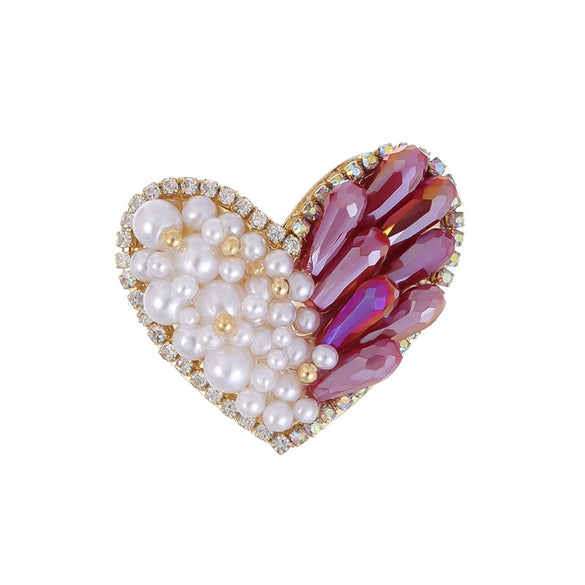 Women's Alloy Flower Pattern Electroplated Pearl Brooch Fashion Light Luxury Niche Elegant Corsage Pin Accessories