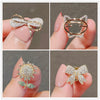 Women's Alloy Flower Pattern Electroplated Vneck Antilight Brooch Decorative Pin