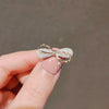 Women's Alloy Flower Pattern Electroplated Vneck Antilight Brooch Decorative Pin