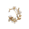 Women's Alloy Flower Pearl Electroplating Brooch Minimalist Highend Niche Suit Coat Accessory