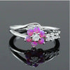 Women's Alloy Flower Ring With Faux Opal And Zircon Design