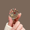 Women's Alloy Flower Shaped Electroplated Brooch With Flower Pattern For Suit Accessories