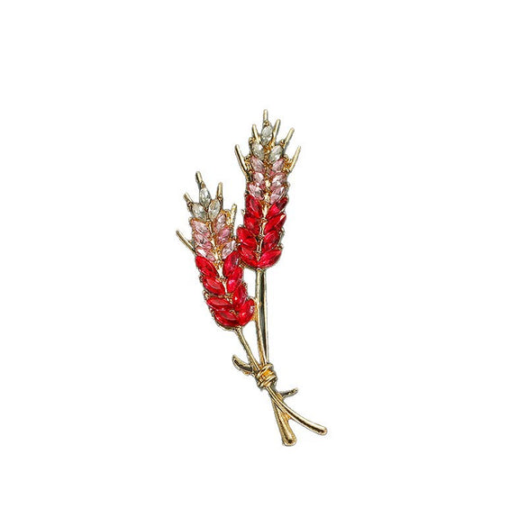 Women's Alloy Flower Wheat Ear Corsage Brooch Electroplating Minimalist Accessories