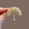Women's Alloy Fortune Tree Hollow Brooch With Electroplating