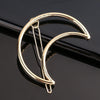 Women's Alloy Frog And Triangle Moon Hair Clip Electroplated Side Barrette With Simple Decorative Design