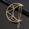 Women's Alloy Frog And Triangle Moon Hair Clip Electroplated Side Barrette With Simple Decorative Design