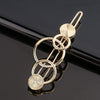Women's Alloy Frog And Triangle Moon Hair Clip Electroplated Side Barrette With Simple Decorative Design