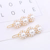 Women's Alloy Frog Clip Hairpin With Highbright Pearl Bow Tie And Electroplating Process
