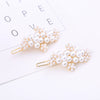 Women's Alloy Frog Clip Hairpin With Highbright Pearl Bow Tie And Electroplating Process