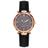 Women's Alloy Frosted Digital Quartz Watch And Fivepointed Star Bracelet Twopiece Set Leisure Style Pin Buckle Titanium Spiral Crown