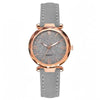 Women's Alloy Frosted Digital Quartz Watch And Fivepointed Star Bracelet Twopiece Set Leisure Style Pin Buckle Titanium Spiral Crown