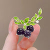 Women's Alloy Fruit Blueberry Electroplated Brooch Fashion Accessories
