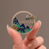 Women's Alloy Geometric And Flower Patterned Electroplated Brooch For Coat Decoration