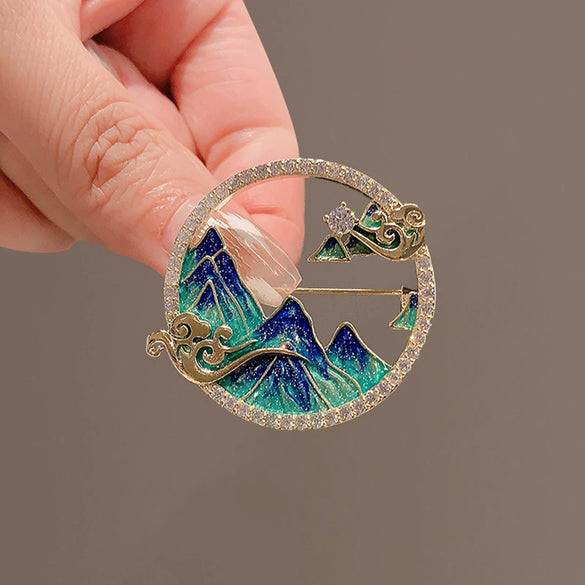 Women's Alloy Geometric And Flower Patterned Electroplated Brooch For Coat Decoration