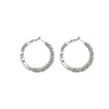 Women's Alloy Geometric Broken Silver Electroplated Big Circle Earrings Light Luxury Temperament Exaggerated Personality